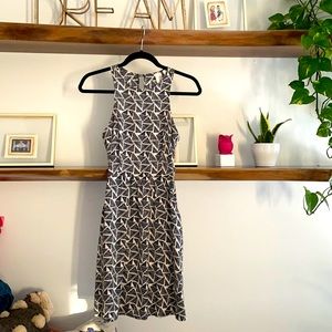 Black and cream skater dress